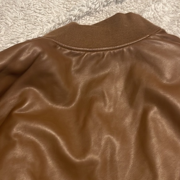 edikted chocolate brown leather jacket - Picture 6 of 7
